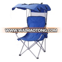 Heavy Duty Adjustable Folding Chair with Canopy Camp Chair Beach Chair